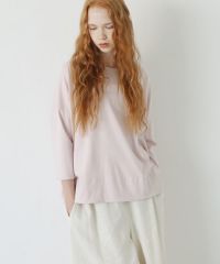 Mochi.モチ.suvin long sleeved t-shirt [smoky pink]