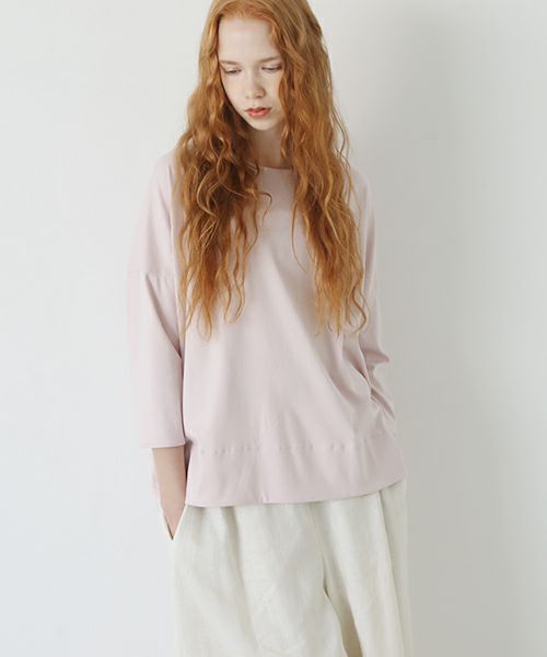 Mochi.モチ.suvin long sleeved t-shirt [smoky pink]