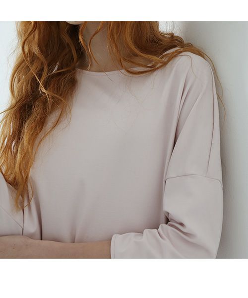 Mochi.モチ.suvin long sleeved t-shirt [smoky pink]