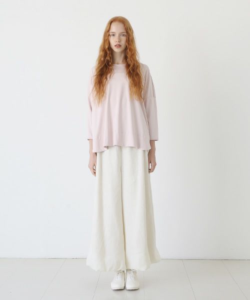 Mochi.モチ.suvin long sleeved t-shirt [smoky pink]