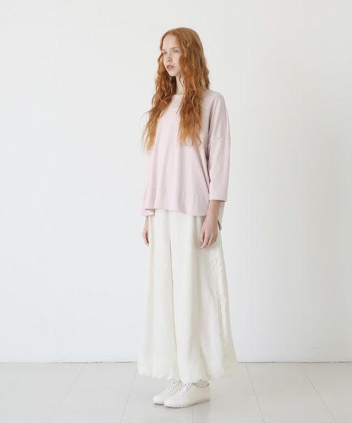 Mochi.モチ.suvin long sleeved t-shirt [smoky pink]