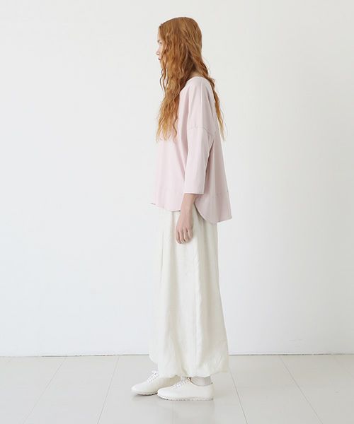 Mochi.モチ.suvin long sleeved t-shirt [smoky pink]