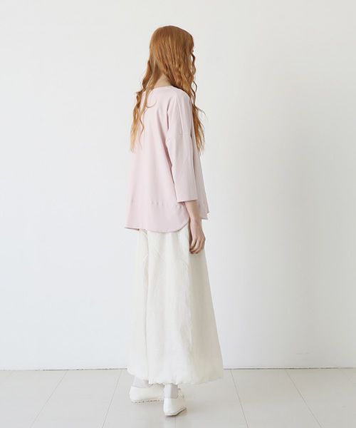 Mochi.モチ.suvin long sleeved t-shirt [smoky pink]