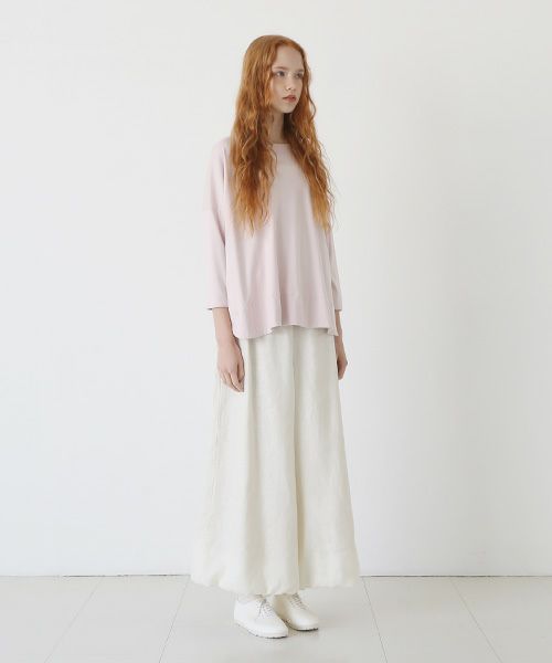 Mochi.モチ.suvin long sleeved t-shirt [smoky pink]