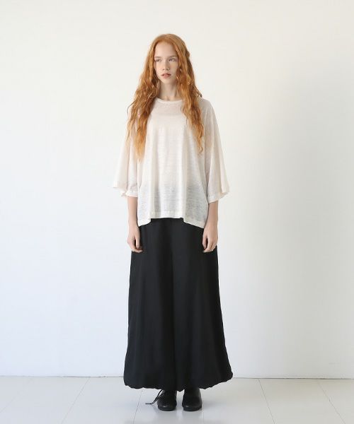 Mochi.モチ.raglan sleeve linen t-shirt [off white]