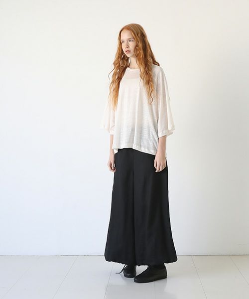 Mochi.モチ.raglan sleeve linen t-shirt [off white]