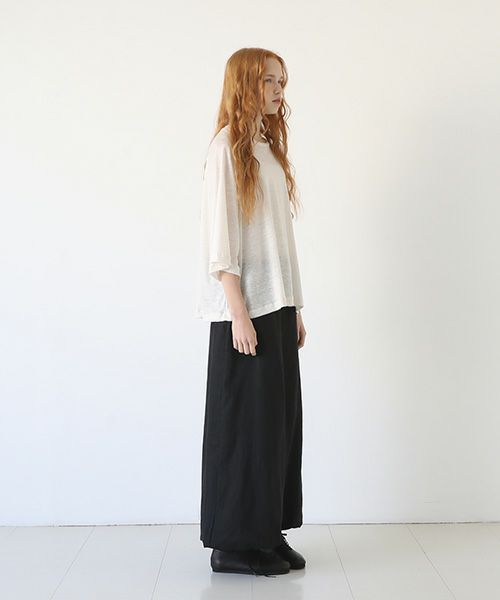 Mochi.モチ.raglan sleeve linen t-shirt [off white]