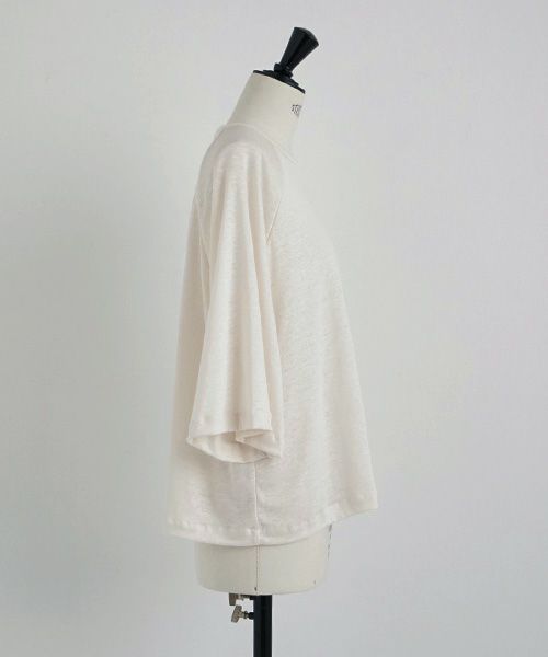 Mochi.モチ.raglan sleeve linen t-shirt [off white]