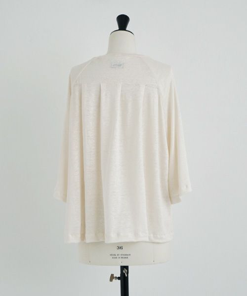 Mochi.モチ.raglan sleeve linen t-shirt [off white]