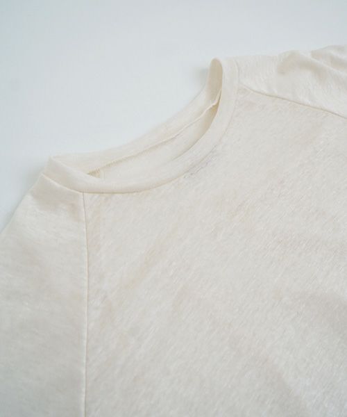 Mochi.モチ.raglan sleeve linen t-shirt [off white]