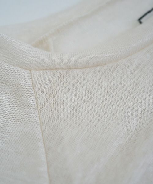 Mochi.モチ.raglan sleeve linen t-shirt [off white]