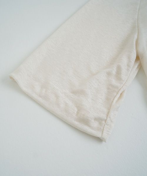 Mochi.モチ.raglan sleeve linen t-shirt [off white]