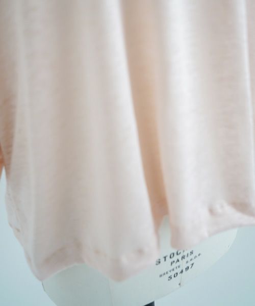 Mochi.モチ.raglan sleeve linen t-shirt [pink]