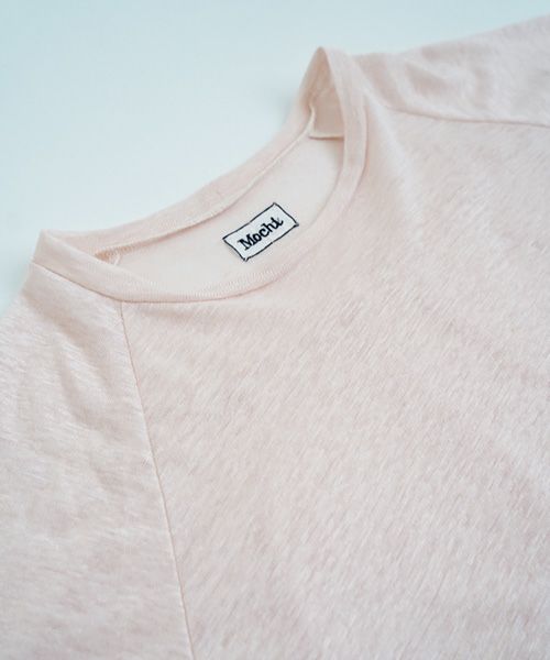Mochi.モチ.raglan sleeve linen t-shirt [pink]