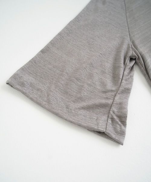 Mochi.モチ.raglan sleeve linen t-shirt [grey/sa]