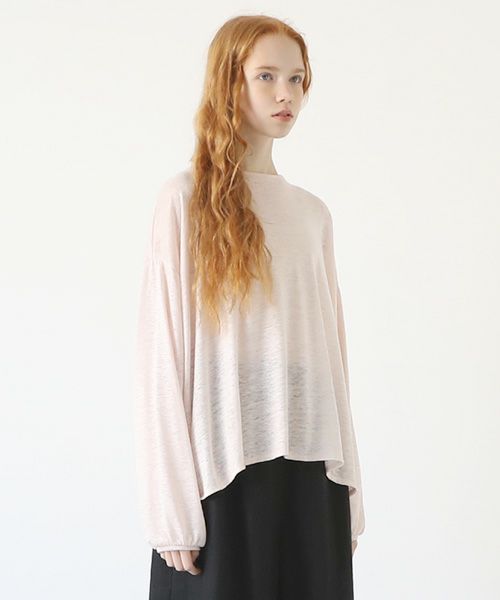 Mochi.モチ.linen cardigan [pink]