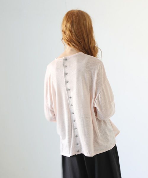 Mochi.モチ.linen cardigan [pink]