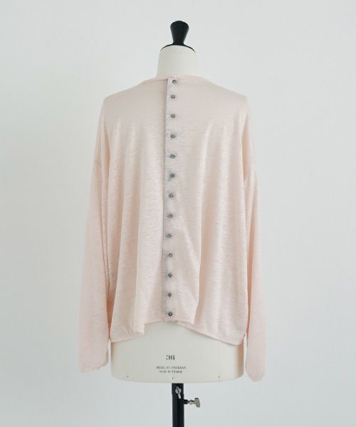 Mochi.モチ.linen cardigan [pink]