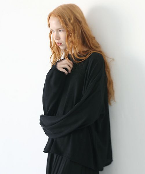 Mochi.モチ.linen cardigan [black]