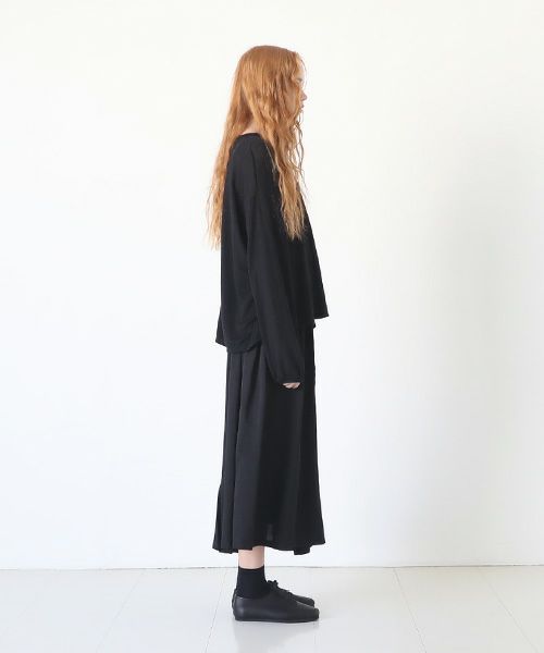 Mochi.モチ.linen cardigan [black]