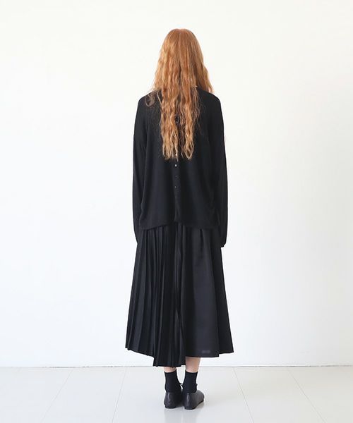 Mochi.モチ.linen cardigan [black]