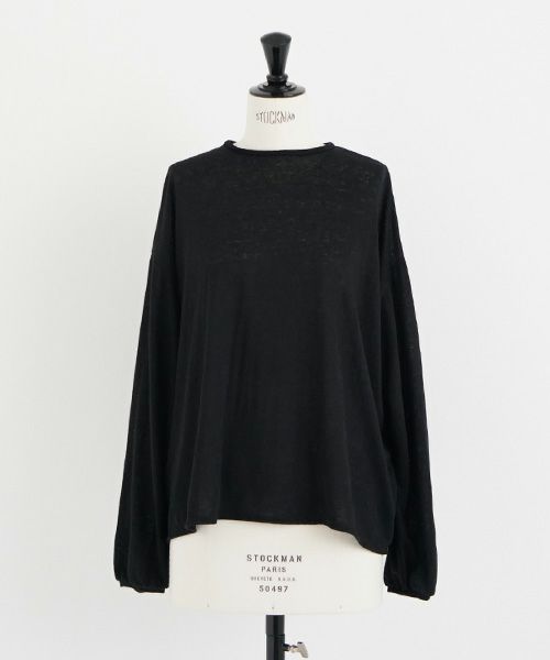 Mochi.モチ.linen cardigan [black]