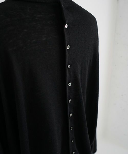 Mochi.モチ.linen cardigan [black]