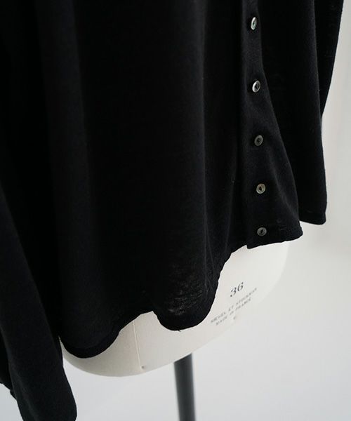 Mochi.モチ.linen cardigan [black]