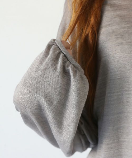 Mochi.モチ.linen cardigan [grey]
