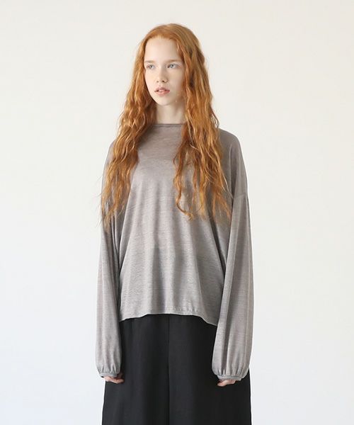 Mochi.モチ.linen cardigan [grey]