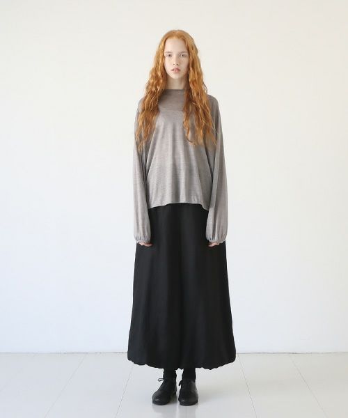 Mochi.モチ.linen cardigan [grey]