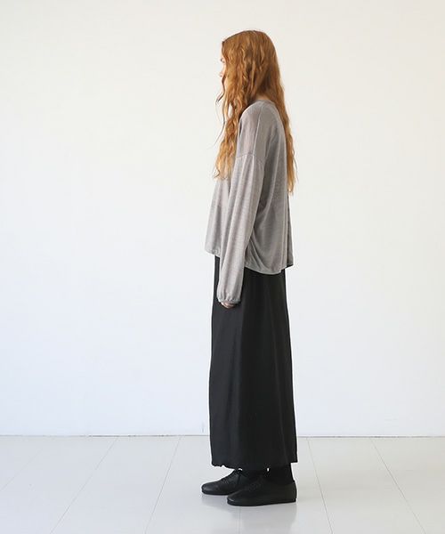 Mochi.モチ.linen cardigan [grey]