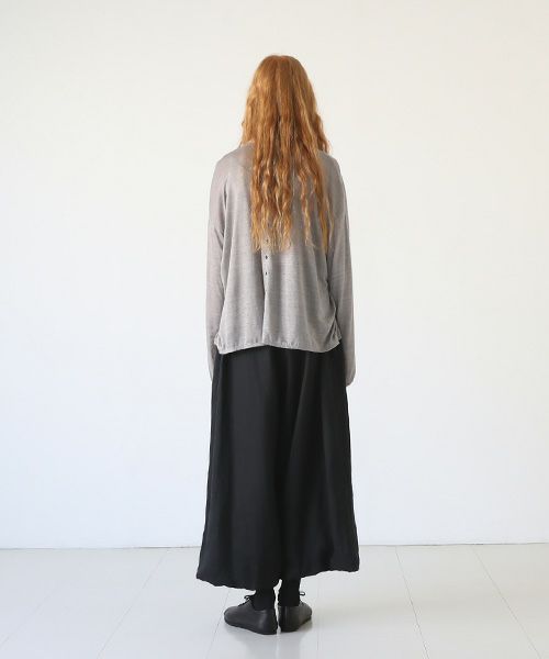 Mochi.モチ.linen cardigan [grey]
