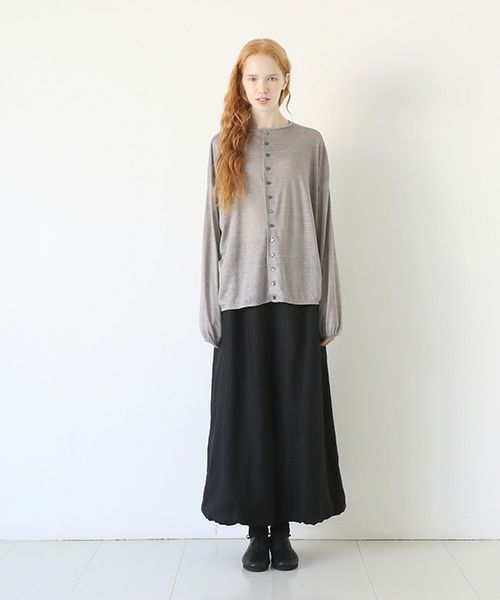 Mochi.モチ.linen cardigan [grey]