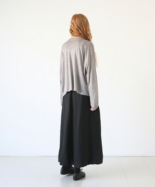 Mochi.モチ.linen cardigan [grey]