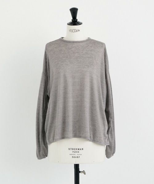 Mochi.モチ.linen cardigan [grey]