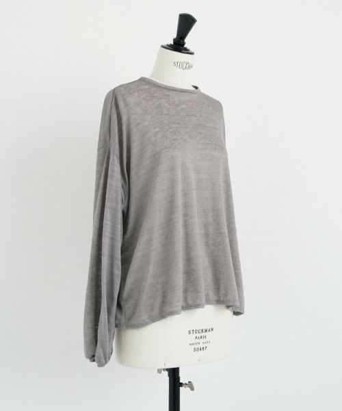 Mochi.モチ.linen cardigan [grey]