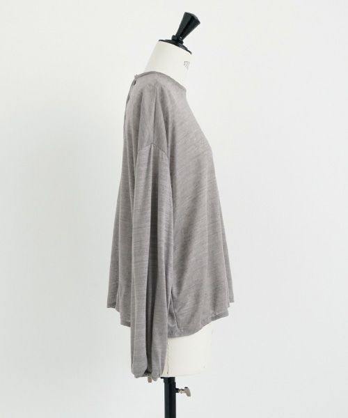 Mochi.モチ.linen cardigan [grey]