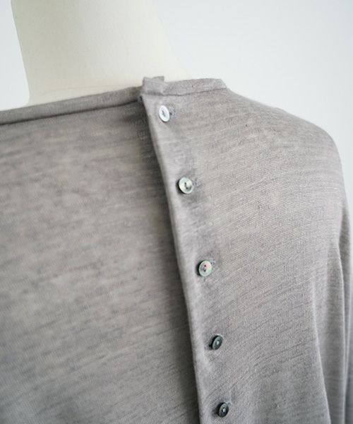 Mochi.モチ.linen cardigan [grey]
