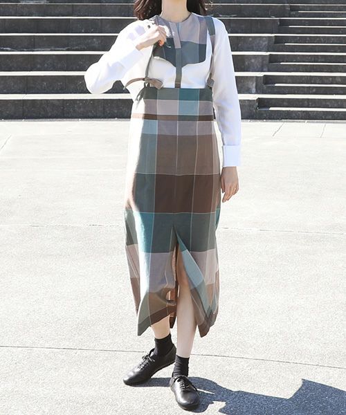 ohta.オオタ.check overskirt [sk-19C]