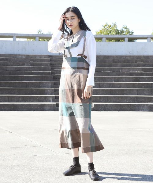 ohta.オオタ.check overskirt [sk-19C]