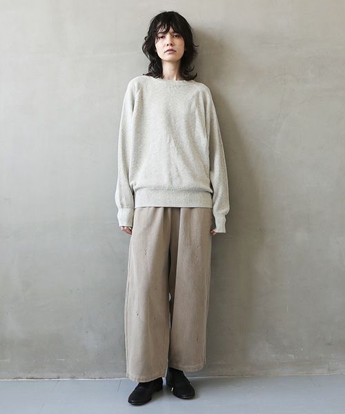 YOKO SAKAMOTO ヨーコサカモト YS - 23SS - 59 CREW NECK KNIT [WHITE]