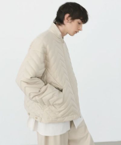 VU ヴウ zigzag stand collar bluson vu-a22-b12[OFF WHITE]:s_