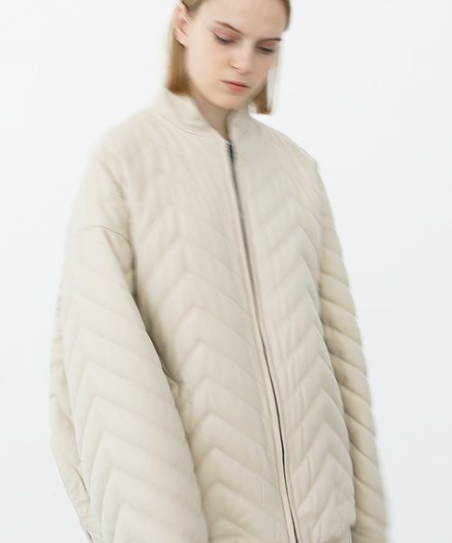 VU.ヴウ.zigzag stand collar bluson vu-a22-b12[OFF WHITE]:s_