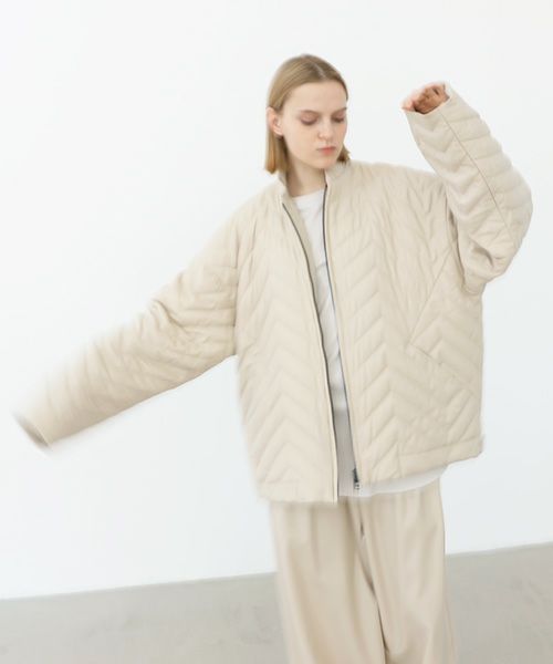 VU.ヴウ.zigzag stand collar bluson vu-a22-b12[OFF WHITE]:s_