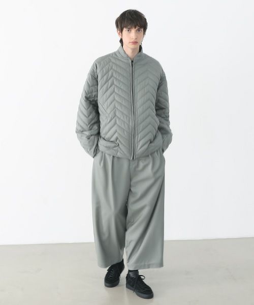VU.ヴウ.zigzag stand collar bluson vu-a22-b12[GREEN GRAY]:s