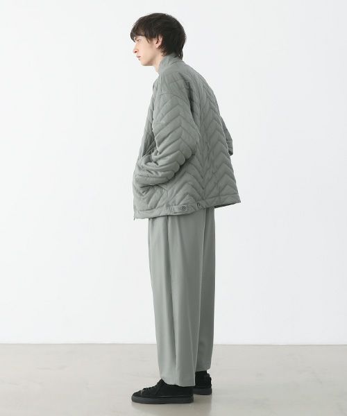 VU.ヴウ.zigzag stand collar bluson vu-a22-b12[GREEN GRAY]:s