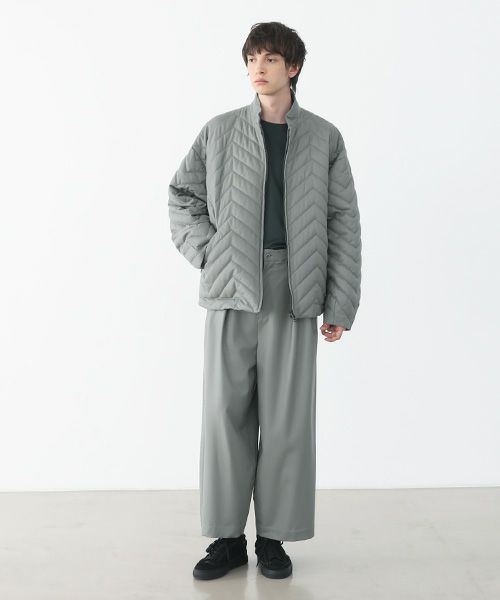 VU.ヴウ.zigzag stand collar bluson vu-a22-b12[GREEN GRAY]:s