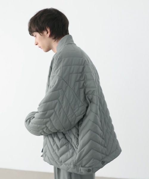 VU.ヴウ.zigzag stand collar bluson vu-a22-b12[GREEN GRAY]:s