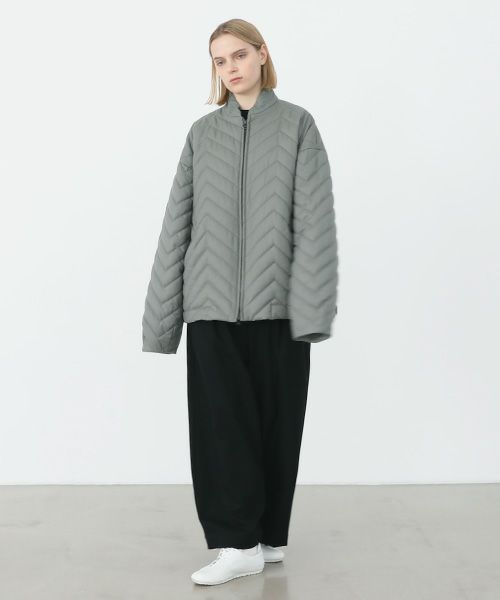 VU.ヴウ.zigzag stand collar bluson vu-a22-b12[GREEN GRAY]:s